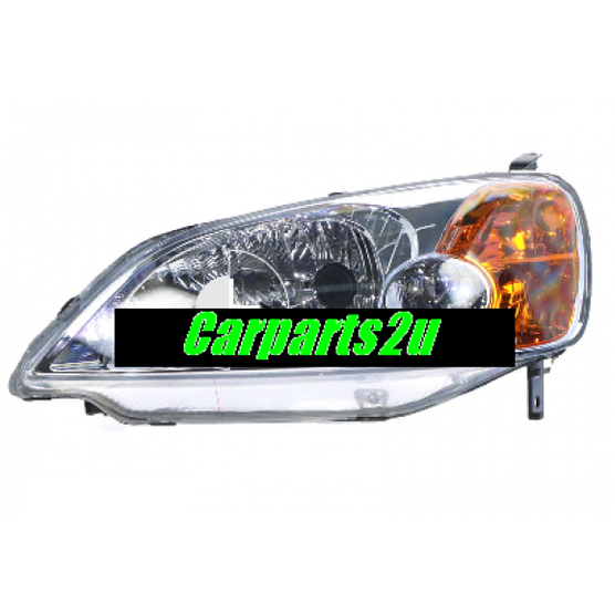 LEFT HEAD LIGHT TO SUIT HONDA CIVIC ES SEDAN 10/2000–12/2002
