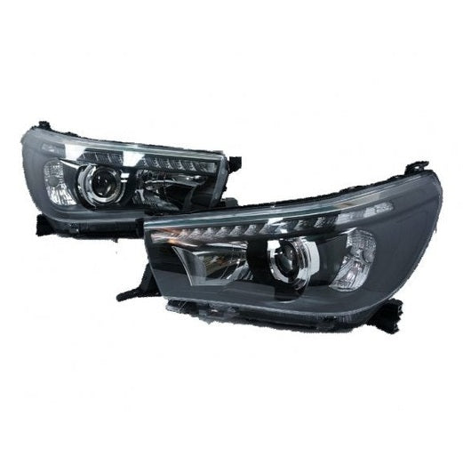 HEAD LIGHTS - PERFORMANCE SET TO SUIT TOYOTA HILUX UTILITY WORKMATE 5/2015–5/2020