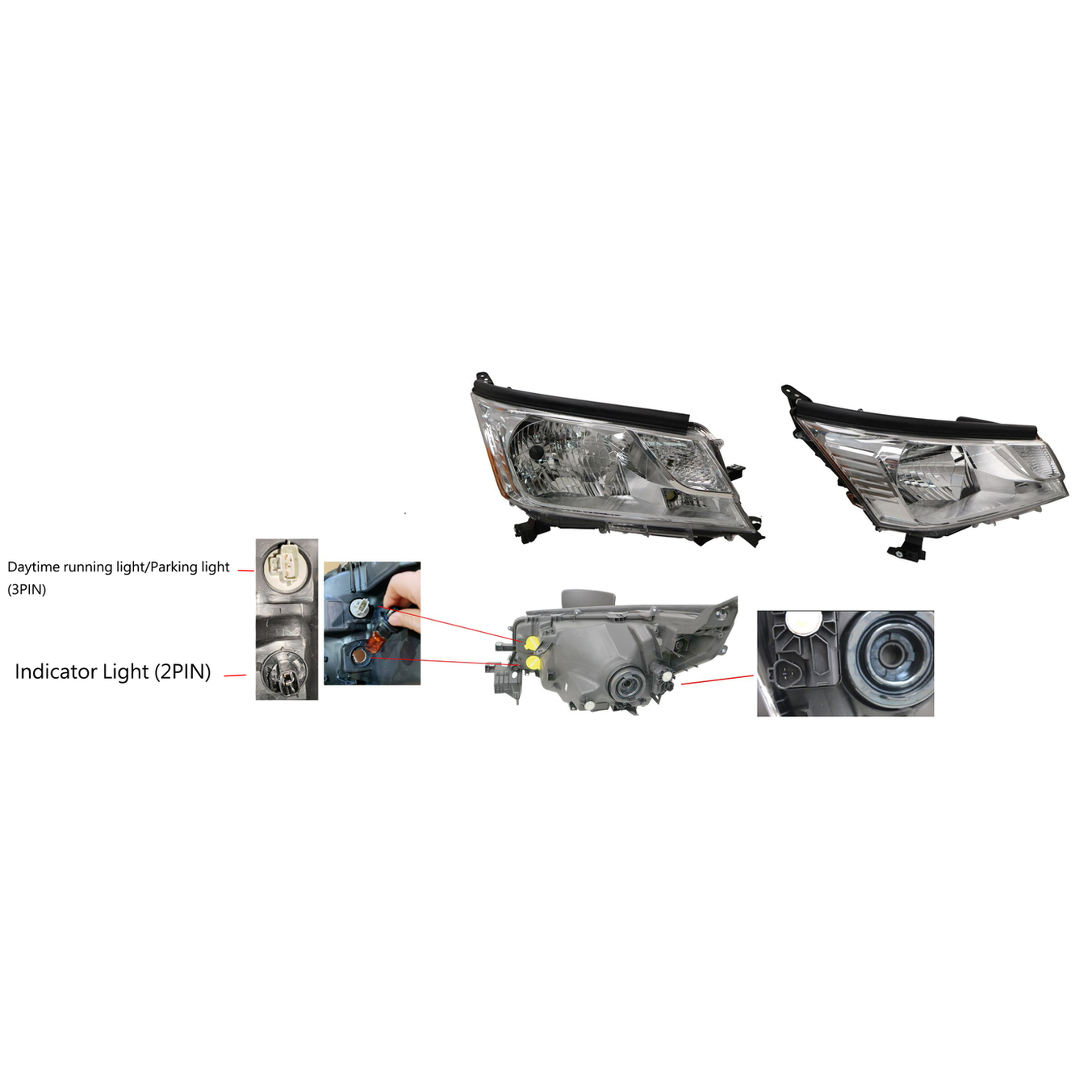 RIGHT HEAD LIGHT TO SUIT TOYOTA HIACE GDH GRH 2/2019–CURRENT