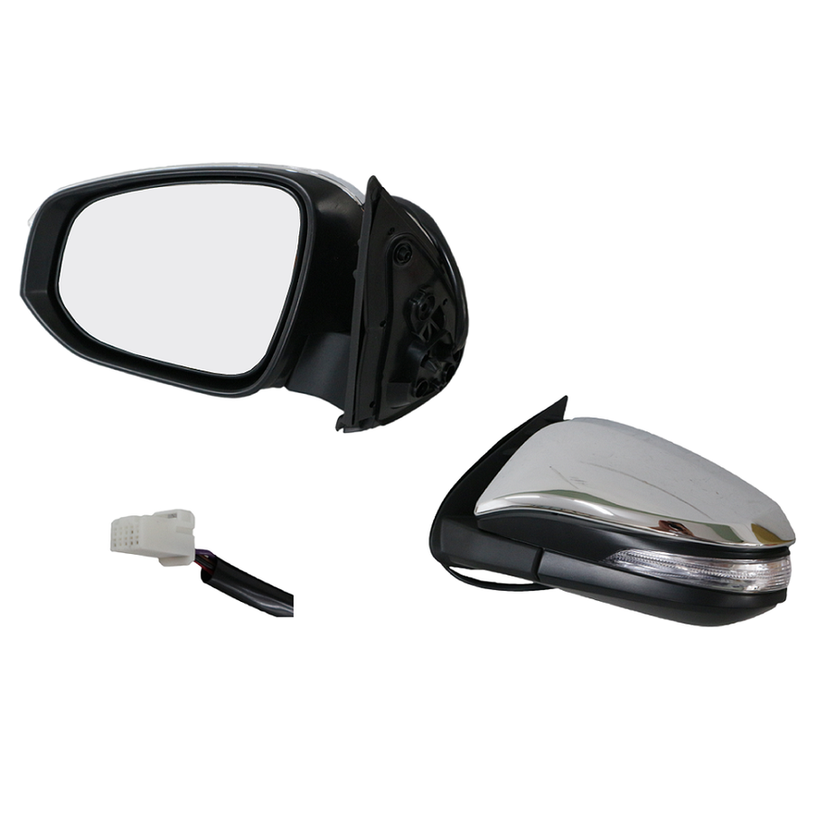 LEFT FRONT DOOR MIRROR TO SUIT TOYOTA HILUX 5/2015–5/2020