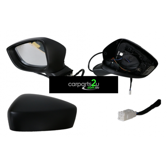 LEFT FRONT DOOR MIRROR TO SUIT MAZDA 2 DJ 5 DOOR HATCH 10/2014–9/2019