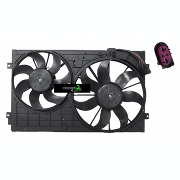 RADIATOR FAN ASSEMBLY TO SUIT VOLKSWAGEN GOLF 5TH 5 DOOR HATCH 7/2004–2/2009